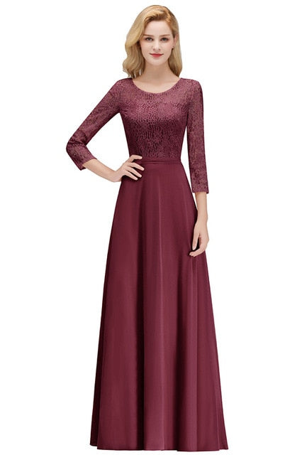 Vestido Madrinha Pink Lace Long Bridesmaid Dresses Sexy A Line Chiffon Dress for Wedding Party Robe Demoiselle D'honneur