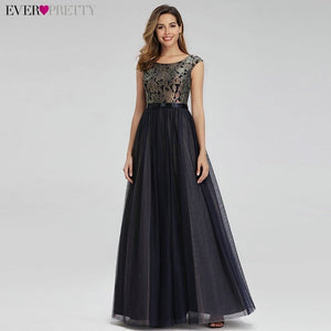 Contrast Color Evening Dresses Ever Pretty EP00976 A-Line O-Neck Lace Elegant Formal Party Gowns Patchwork Robe De Soiree