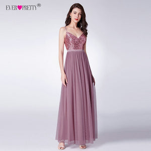 Dust Pink Bridesmaid Dresses Long Ever Pretty Women Elegant Dresses For Weddings Party Guest Gowns Vestido De Festa Longo 2019