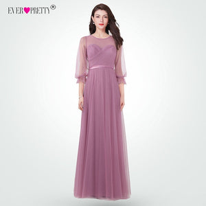 Dust Pink Bridesmaid Dresses Long Ever Pretty Women Elegant Dresses For Weddings Party Guest Gowns Vestido De Festa Longo 2019