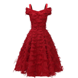 robe Cocktail Dresses 2019 A line Short Formal Dress Sleeveless Tassel Party Dress Red Prom Dresses Coctail vestidos