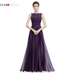 Ever Pretty Evening Dresses Gorgeous Formal Round Neck Lace Long Sexy Red Women Party 2019 EP08352 Special Occasion Party Dress